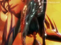Dog fuck girl animation